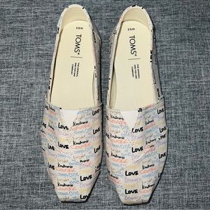 Woman’s Toms Alpargata Love/Compassion Words Print